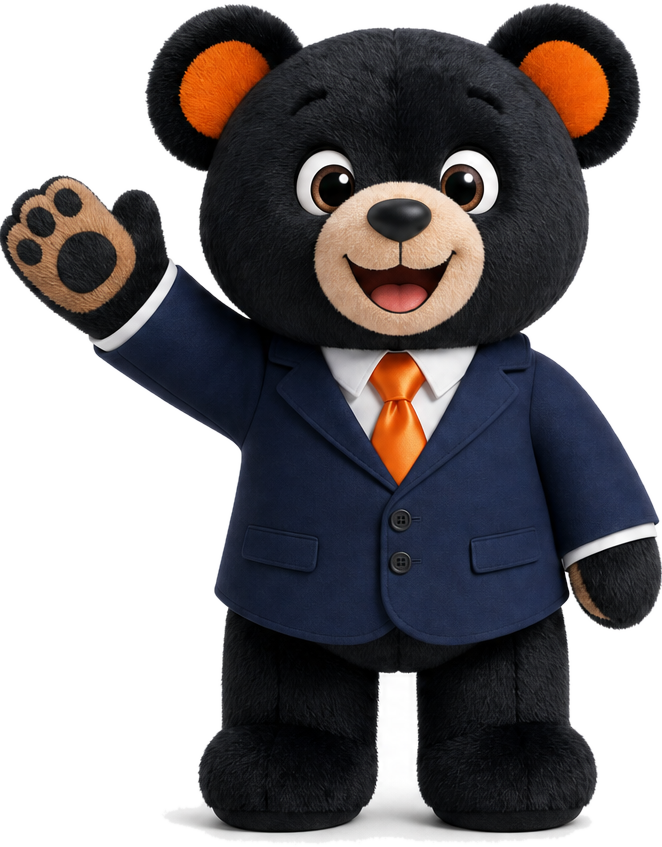 The Orso bear, waving hello